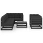 vidaXL Muebles de jardín 8 pzas y cojines madera maciza pino vidaXL Muebles de jardín 8 pzas y cojines madera maciza pino