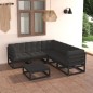 vidaXL Juego de muebles de jardín 6 pzas y cojines madera maciza pino