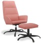vidaXL Sillón de relax con taburete terciopelo rosa vidaXL Sillón de relax con taburete terciopelo rosa