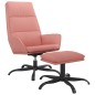 vidaXL Sillón de relax con taburete terciopelo rosa vidaXL Sillón de relax con taburete terciopelo rosa
