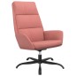 vidaXL Sillón de relax con taburete terciopelo rosa vidaXL Sillón de relax con taburete terciopelo rosa