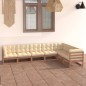 vidaXL Set de muebles de jardín 7 pzs cojines madera pino marrón miel vidaXL Set de muebles de jardín 7 pzs cojines madera pino marrón miel