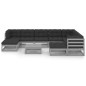 vidaXL Set de muebles de jardín 10 pzas con cojines madera pino gris vidaXL Set de muebles de jardín 10 pzas con cojines madera pino gris