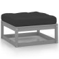 vidaXL Set de muebles de jardín 10 pzas con cojines madera pino gris vidaXL Set de muebles de jardín 10 pzas con cojines madera pino gris