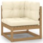 vidaXL Set de muebles de jardín 9 pzs cojines madera pino marrón miel vidaXL Set de muebles de jardín 9 pzs cojines madera pino marrón miel
