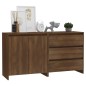 vidaXL Aparador de 2 piezas madera manufacturada marrón roble vidaXL Aparador de 2 piezas madera manufacturada marrón roble