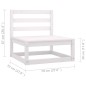 vidaXL Set muebles jardín con cojines 8 pzas madera maciza pino blanco vidaXL Set muebles jardín con cojines 8 pzas madera maciza pino blanco