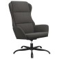 vidaXL Sillón de relax con taburete tela de microfibra gris oscuro vidaXL Sillón de relax con taburete tela de microfibra gris oscuro