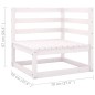 vidaXL Set de muebles de jardín 10 pzas con cojines madera pino blanco vidaXL Set de muebles de jardín 10 pzas con cojines madera pino blanco