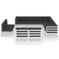 vidaXL Set de muebles de jardín 11 pzas con cojines madera pino blanco