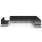 vidaXL Set de muebles de jardín 10 pzas con cojines madera pino gris vidaXL Set de muebles de jardín 10 pzas con cojines madera pino gris