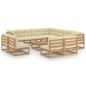 vidaXL Set de muebles de jardín 12 pzs cojines madera pino marrón miel vidaXL Set de muebles de jardín 12 pzs cojines madera pino marrón miel