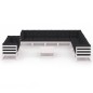 vidaXL Set de muebles de jardín 11 pzas con cojines madera pino blanco vidaXL Set de muebles de jardín 11 pzas con cojines madera pino blanco