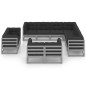 vidaXL Set de muebles de jardín 11 pzas con cojines madera pino gris vidaXL Set de muebles de jardín 11 pzas con cojines madera pino gris