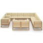vidaXL Set de muebles de jardín 14 pzs cojines madera pino marrón miel vidaXL Set de muebles de jardín 14 pzs cojines madera pino marrón miel