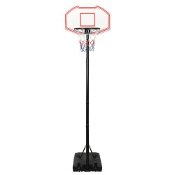 vidaXL Canasta de baloncesto polietileno blanco 282-352 cm
