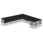vidaXL Set de muebles de jardín 10 pzas con cojines madera pino blanco vidaXL Set de muebles de jardín 10 pzas con cojines madera pino blanco
