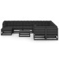 vidaXL Set de muebles de jardín 10 pzas con cojines madera pino negro vidaXL Set de muebles de jardín 10 pzas con cojines madera pino negro
