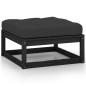 vidaXL Set de muebles de jardín 10 pzas con cojines madera pino negro vidaXL Set de muebles de jardín 10 pzas con cojines madera pino negro