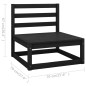 vidaXL Set de muebles de jardín 10 pzas con cojines madera pino negro vidaXL Set de muebles de jardín 10 pzas con cojines madera pino negro