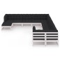 vidaXL Set de muebles de jardín 11 pzas con cojines madera pino blanco vidaXL Set de muebles de jardín 11 pzas con cojines madera pino blanco