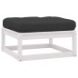 vidaXL Set de muebles de jardín 11 pzas con cojines madera pino blanco vidaXL Set de muebles de jardín 11 pzas con cojines madera pino blanco