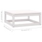 vidaXL Set de muebles de jardín 11 pzas con cojines madera pino blanco vidaXL Set de muebles de jardín 11 pzas con cojines madera pino blanco