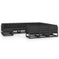 vidaXL Set de muebles de jardín 11 pzas con cojines madera pino negro vidaXL Set de muebles de jardín 11 pzas con cojines madera pino negro