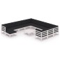 vidaXL Set de muebles de jardín 13 pzas con cojines madera pino blanco vidaXL Set de muebles de jardín 13 pzas con cojines madera pino blanco