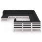 vidaXL Set de muebles de jardín 13 pzas con cojines madera pino blanco vidaXL Set de muebles de jardín 13 pzas con cojines madera pino blanco