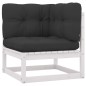 vidaXL Set muebles jardín 7 pzas con cojines madera maciza pino blanco vidaXL Set muebles jardín 7 pzas con cojines madera maciza pino blanco