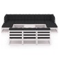 vidaXL Set de muebles de jardín 11 pzas con cojines madera pino blanco vidaXL Set de muebles de jardín 11 pzas con cojines madera pino blanco