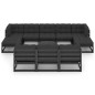vidaXL Set de muebles de jardín 10 pzas con cojines madera pino negro vidaXL Set de muebles de jardín 10 pzas con cojines madera pino negro