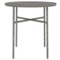 vidaXL Juego de comedor para jardín 3 piezas ratán sintético gris vidaXL Juego de comedor para jardín 3 piezas ratán sintético gris