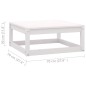 vidaXL Set muebles jardín con cojines 8 pzas madera maciza pino blanco vidaXL Set muebles jardín con cojines 8 pzas madera maciza pino blanco