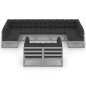 vidaXL Set de muebles de jardín 9 pzas con cojines madera pino gris vidaXL Set de muebles de jardín 9 pzas con cojines madera pino gris