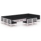 vidaXL Set de muebles de jardín 12 pzas con cojines madera pino blanco vidaXL Set de muebles de jardín 12 pzas con cojines madera pino blanco