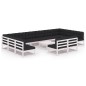 vidaXL Set de muebles de jardín 13pzas con cojines madera pino blanco vidaXL Set de muebles de jardín 13pzas con cojines madera pino blanco