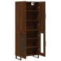 vidaXL Aparador alto madera contrachapada marrón roble 69,5x34x180 cm vidaXL Aparador alto madera contrachapada marrón roble 69,5x34x180 cm