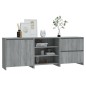 vidaXL Aparador de 3 piezas madera manufacturada gris Sonoma vidaXL Aparador de 3 piezas madera manufacturada gris Sonoma