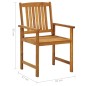 vidaXL Sillas de jardín con cojines 8 uds madera maciza de acacia vidaXL Sillas de jardín con cojines 8 uds madera maciza de acacia