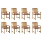 vidaXL Sillas de jardín 8 uds madera maciza de acacia con cojines vidaXL Sillas de jardín 8 uds madera maciza de acacia con cojines