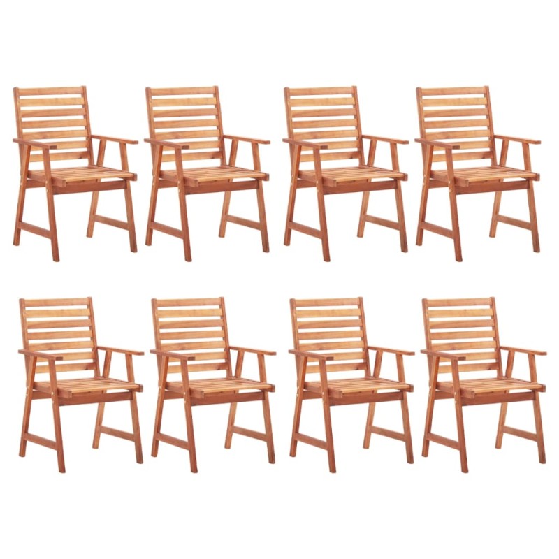 vidaXL Sillas de comedor de jardín 8 uds madera maciza de acacia vidaXL Sillas de comedor de jardín 8 uds madera maciza de acacia