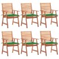 vidaXL Sillas comedor de jardín y cojines 6 uds madera maciza acacia vidaXL Sillas comedor de jardín y cojines 6 uds madera maciza acacia