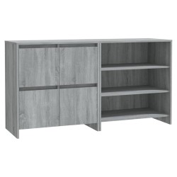 vidaXL Aparador de 2 piezas madera manufacturada gris Sonoma