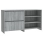vidaXL Aparador de 2 piezas madera manufacturada gris Sonoma
