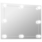 vidaXL Espejo de pared sin marco con luces LED rectangular de vidrio vidaXL Espejo de pared sin marco con luces LED rectangular de vidrio