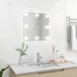 vidaXL Espejo de pared con luces LED cuadrado de vidrio vidaXL Espejo de pared con luces LED cuadrado de vidrio