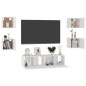 vidaXL Set de muebles de salón TV 6 piezas madera de ingeniería blanco vidaXL Set de muebles de salón TV 6 piezas madera de ingeniería blanco