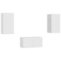 vidaXL Set de muebles de salón TV 3 piezas madera de ingeniería blanco vidaXL Set de muebles de salón TV 3 piezas madera de ingeniería blanco